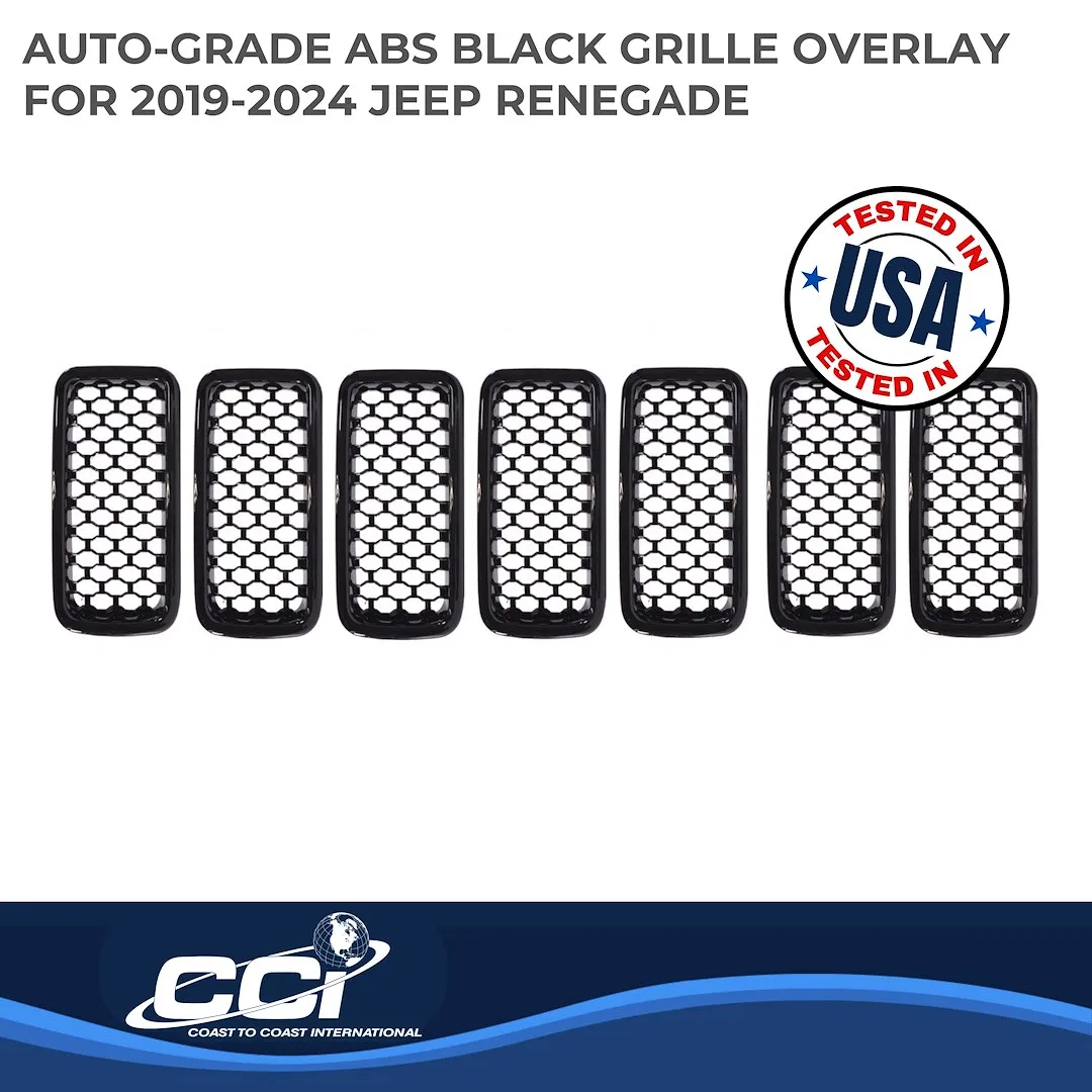 IWCGI503BLK – COAST2COAST Grille Insert, Grill Overlay Mesh OEM Look Painted Gloss Black ABS Plastic - view 2